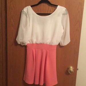 White and pink dress